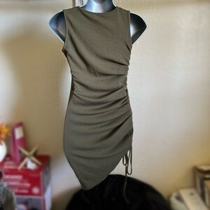 Short dress in olive green